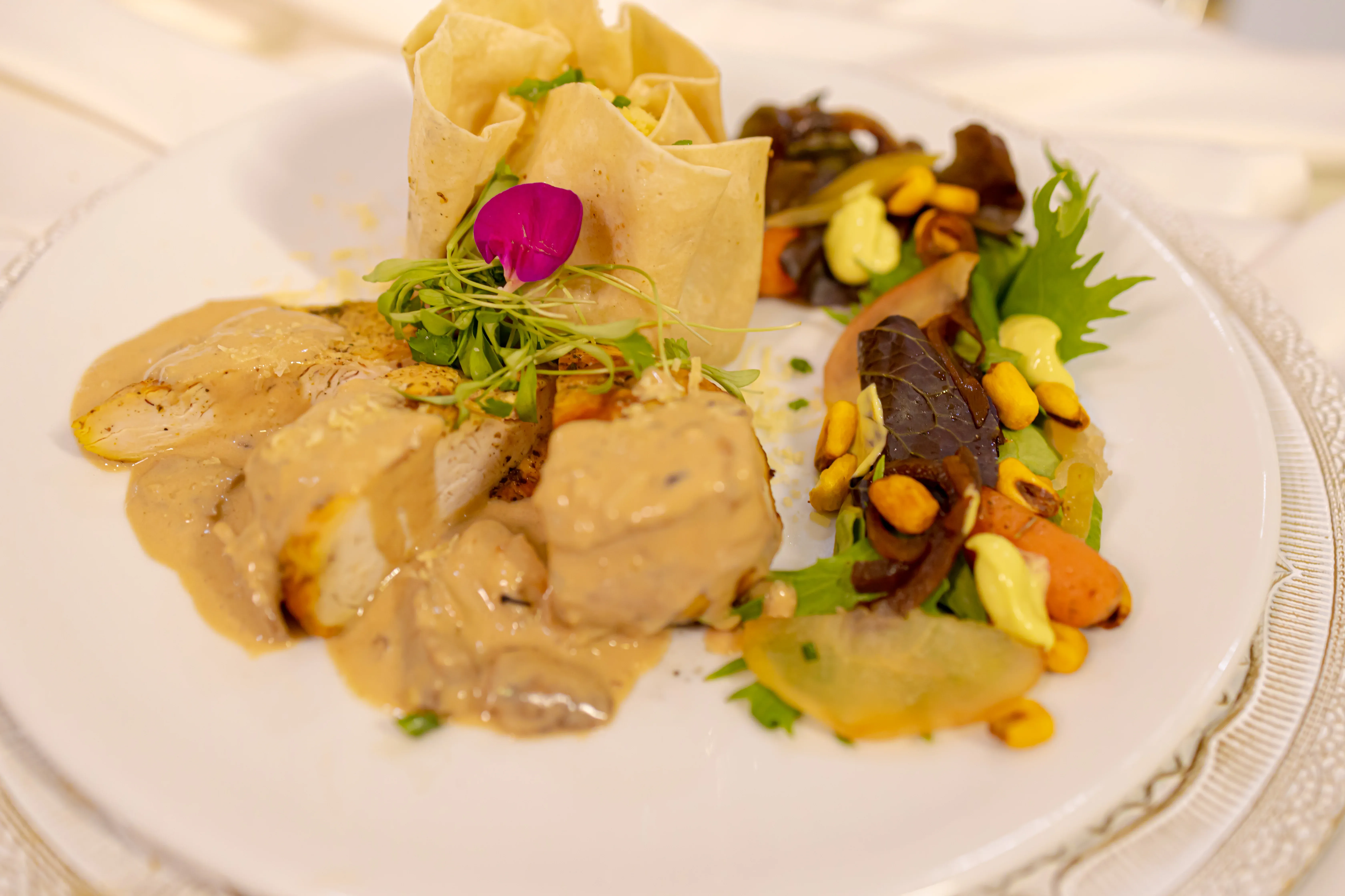 Gourmet food presentation